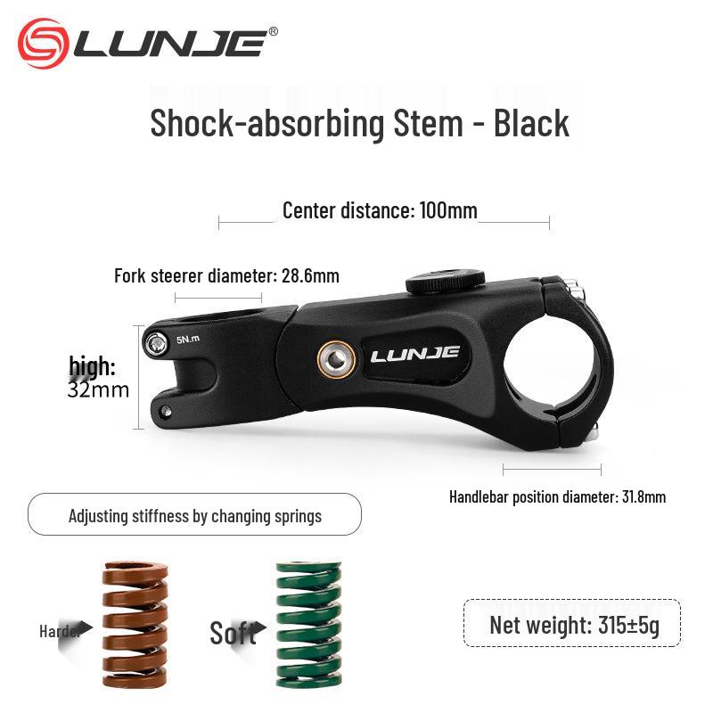 LUNJE Регулируемый вынос с амортизацией 100/140 мм для горных, шоссейных и туристических велосипедов
LUNJE Регулируемый вынос с амортизацией 100/140 мм для горных, шоссейных и туристических велосипедов