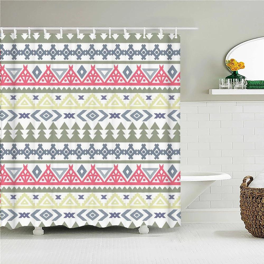 Bohemian Shower Curtains Retro Colorful Boho Printed Bath Curtain Polyester Fabric Home Decor Mosaic Shower Curtains With Hooks W60H190(CM)-1 Pcs
Bohemian Shower Curtains Retro Colorful Boho Printed Bath Curtain Polyester Fabric Home Decor Mosaic Shower Curtains With Hooks W60H190(CM)-1 Pcs