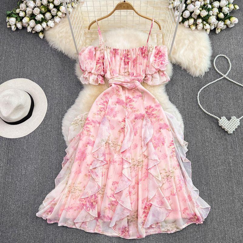Summer Seaside Holiday Fashion A- line Chiffon Suspender Skirt Pink L
Summer Seaside Holiday Fashion A- line Chiffon Suspender Skirt Pink L