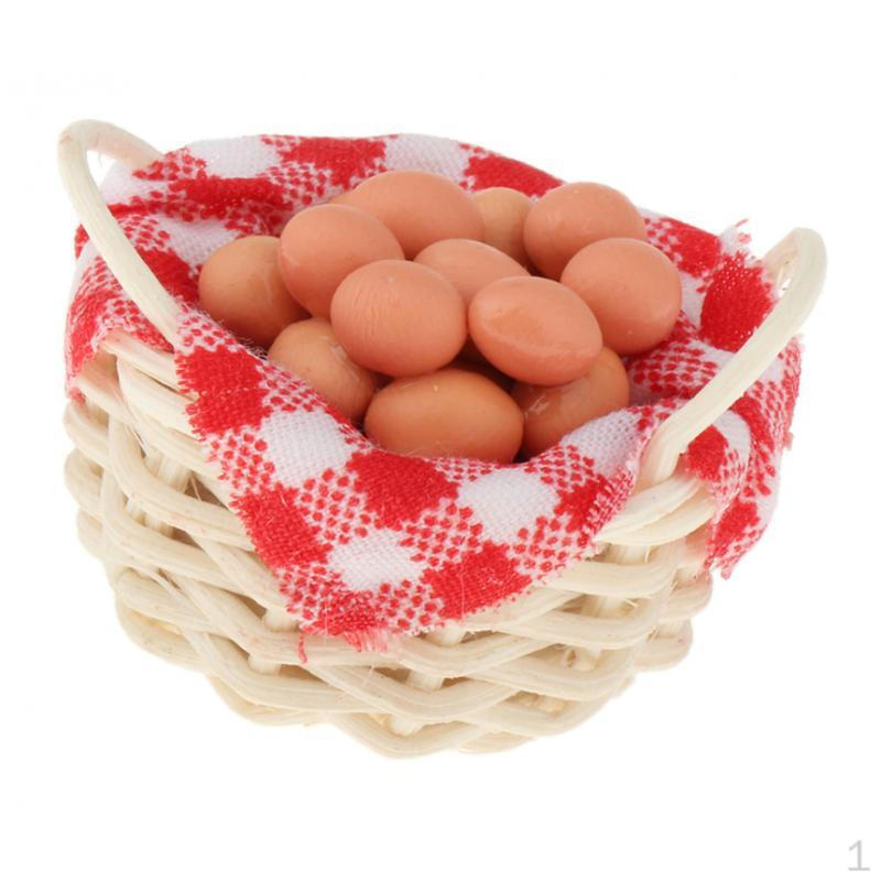 1:12 Miniature Food Eggs with Bamboo Basket Dollhouse Kitchen Accessories, 1.26x1.26x1.18inch
1:12 Miniature Food Eggs with Bamboo Basket Dollhouse Kitchen Accessories, 1.26x1.26x1.18inch