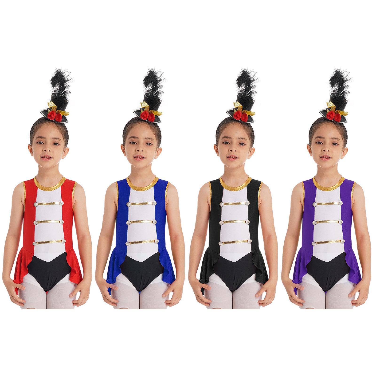 Girls Circus Jumpsuit Sleeveless Keyhole Back Button Front Contrast Color Bodysuit Mini Top Hat Costume 5-6 Years червоний
Girls Circus Jumpsuit Sleeveless Keyhole Back Button Front Contrast Color Bodysuit Mini Top Hat Costume 5-6 Years червоний