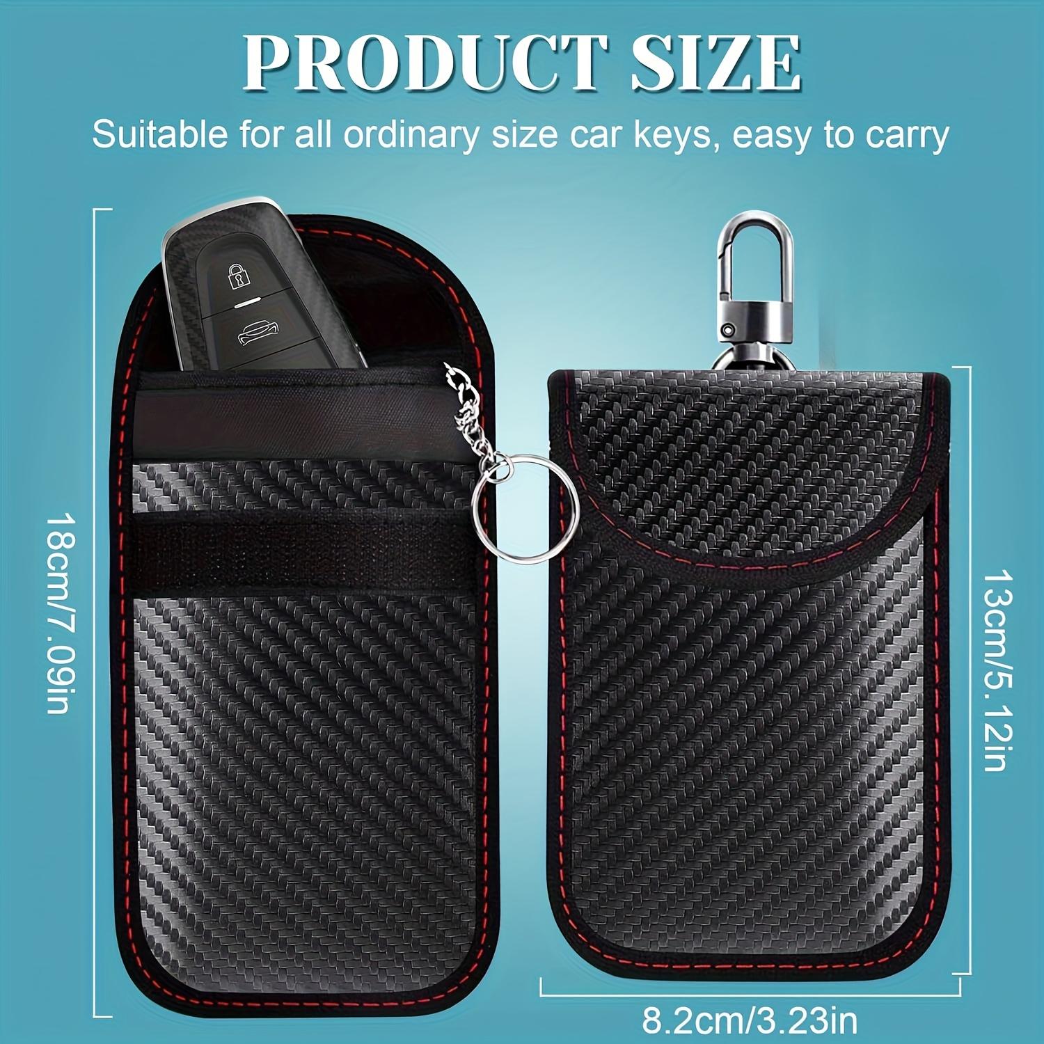 RFID Car Key Fob Protector Anti-Theft Faraday Pouch with Keychain Double-Layer Shielding Carbon Fiber Design
RFID Car Key Fob Protector Anti-Theft Faraday Pouch with Keychain Double-Layer Shielding Carbon Fiber Design