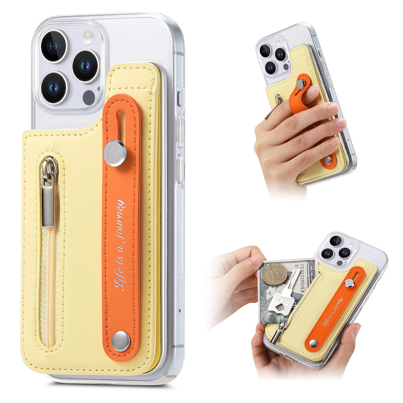 CY2 For iPhone 16 Pro Max Case Wristband Leather+PC Zipper Pocket Phone Cover RFID Blocking Yellow
CY2 For iPhone 16 Pro Max Case Wristband Leather+PC Zipper Pocket Phone Cover RFID Blocking Yellow