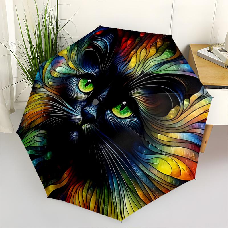 1pc Colorful Abstract Cat Face Artwork Umbrella Automatic Opening & Closing, Foldable Design, 8-Rib Structure, Outdoor, Festive Gift for Fans, Tr
1pc Colorful Abstract Cat Face Artwork Umbrella Automatic Opening & Closing, Foldable Design, 8-Rib Structure, Outdoor, Festive Gift for Fans, Tr