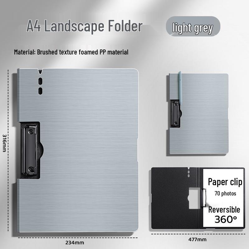 A4 Thickened PP Clipboard Folder - Desk Mat & Writing Board for Students, Horizontal/Vertical Clip
A4 Thickened PP Clipboard Folder - Desk Mat & Writing Board for Students, Horizontal/Vertical Clip