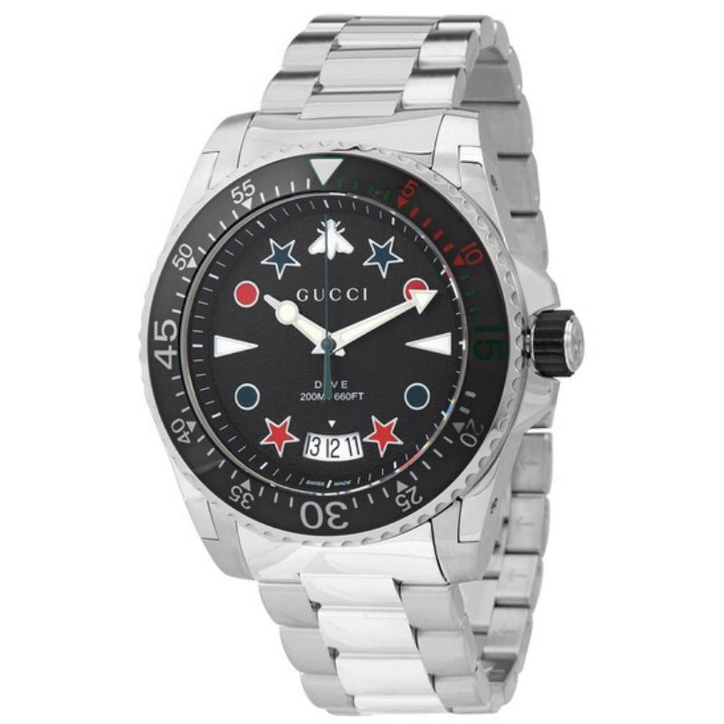 Gucci Dive Quartz Black Dial Men s Watch YA136221 чорний
Gucci Dive Quartz Black Dial Men s Watch YA136221 чорний