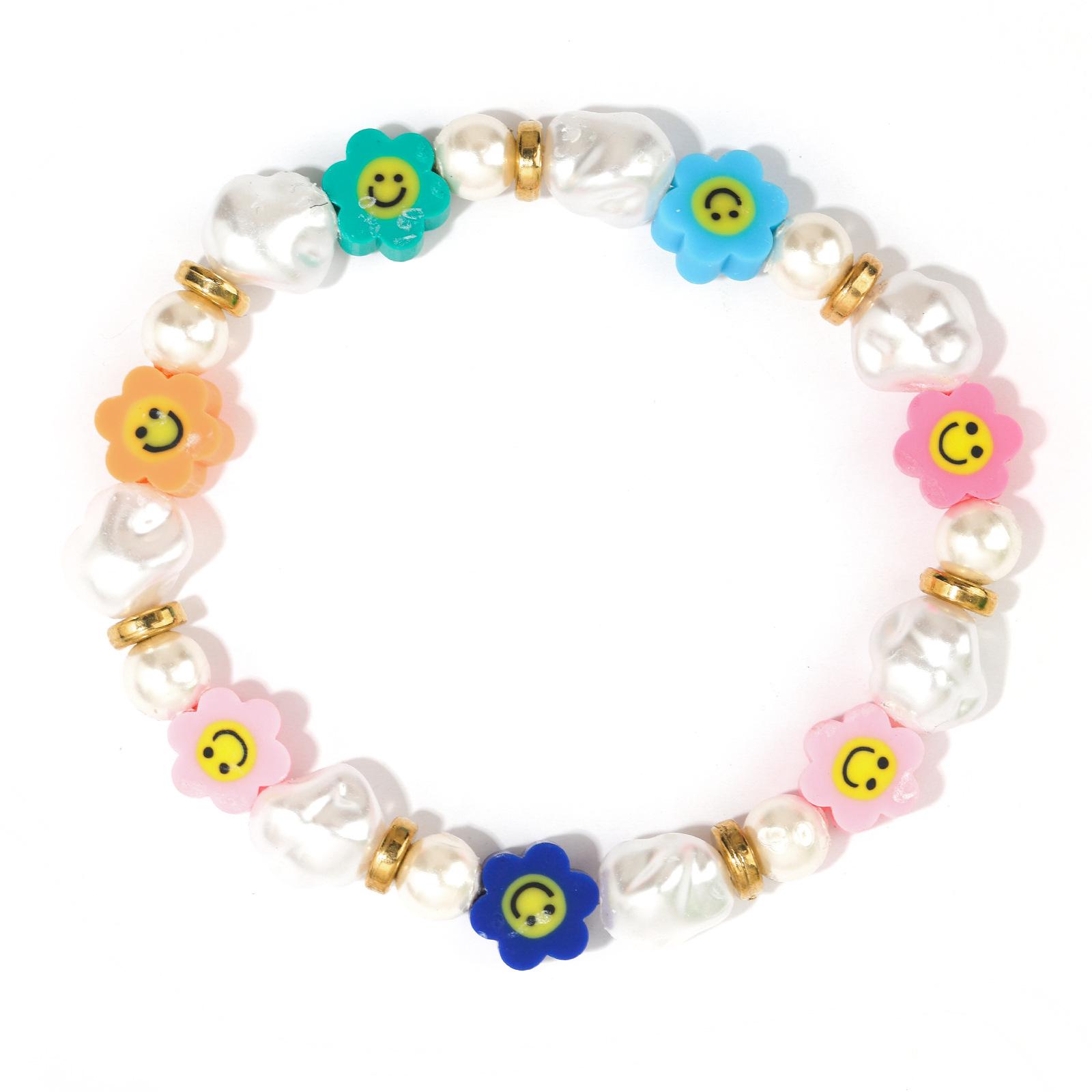 Special-shaped baroque bracelet with pearl gold spacer colorful smiley face beaded special-shaped baroque smiley face bracelet
Special-shaped baroque bracelet with pearl gold spacer colorful smiley face beaded special-shaped baroque smiley face bracelet