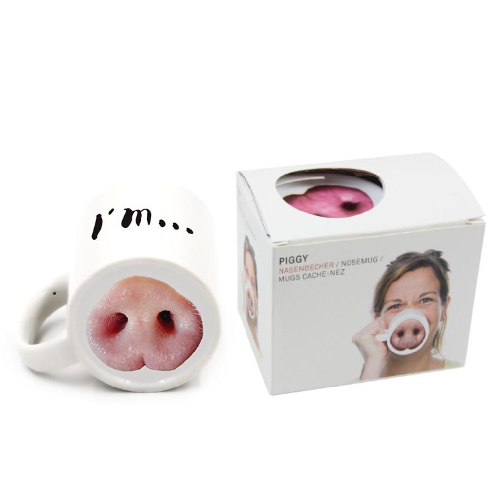 Creative ceramic mug coffee cup drinking cup, funny pig nose mug 301-400ml
Creative ceramic mug coffee cup drinking cup, funny pig nose mug 301-400ml