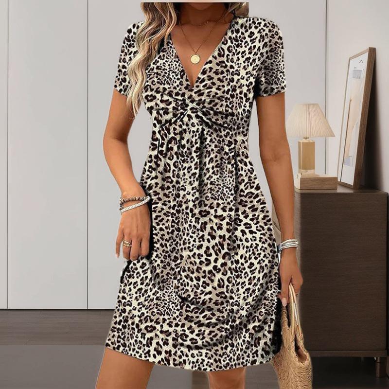 Summer Exclusive European & American Style Colorful Face Short Sleeve Dress Small
Summer Exclusive European & American Style Colorful Face Short Sleeve Dress Small