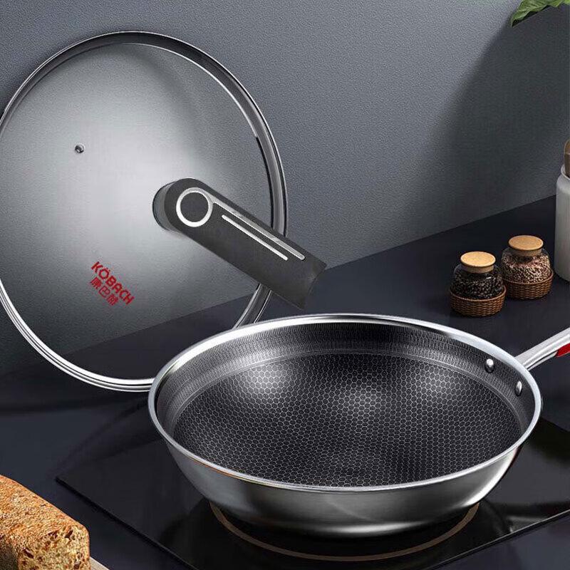 KOBACH 32cm Commercial 304 Stainless Steel Non-stick Wok
KOBACH 32cm Commercial 304 Stainless Steel Non-stick Wok