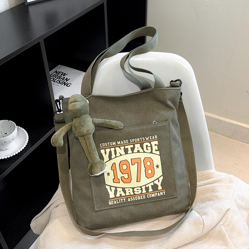 Ретро холщовая сумка-тоут унисекс: Студенческая сумка большой вместимости на плечо и через плечо
Ретро холщовая сумка-тоут унисекс: Студенческая сумка большой вместимости на плечо и через плечо