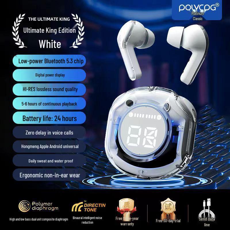 2025 Transparent Noise-Cancelling Wireless Bluetooth Earphones - High Quality Full Package білий
2025 Transparent Noise-Cancelling Wireless Bluetooth Earphones - High Quality Full Package білий