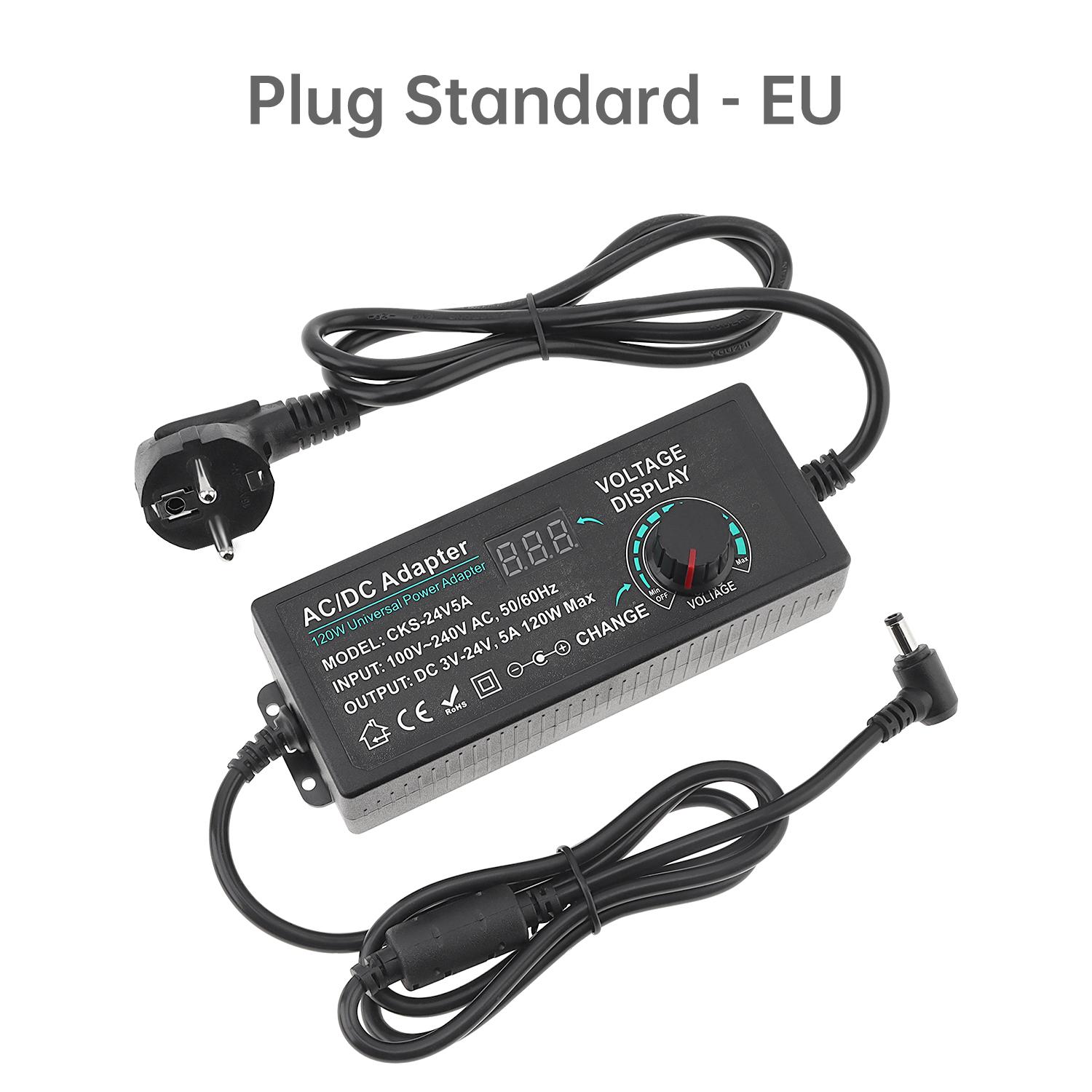Регульований адаптер живлення 72 Вт 120 Вт 5 А Змінний імпульсний адаптер живлення 100 В-240 В AC до DC 3 В-24 В Конвертер Трансформатор 120W EU Plug
Регульований адаптер живлення 72 Вт 120 Вт 5 А Змінний імпульсний адаптер живлення 100 В-240 В AC до DC 3 В-24 В Конвертер Трансформатор 120W EU Plug