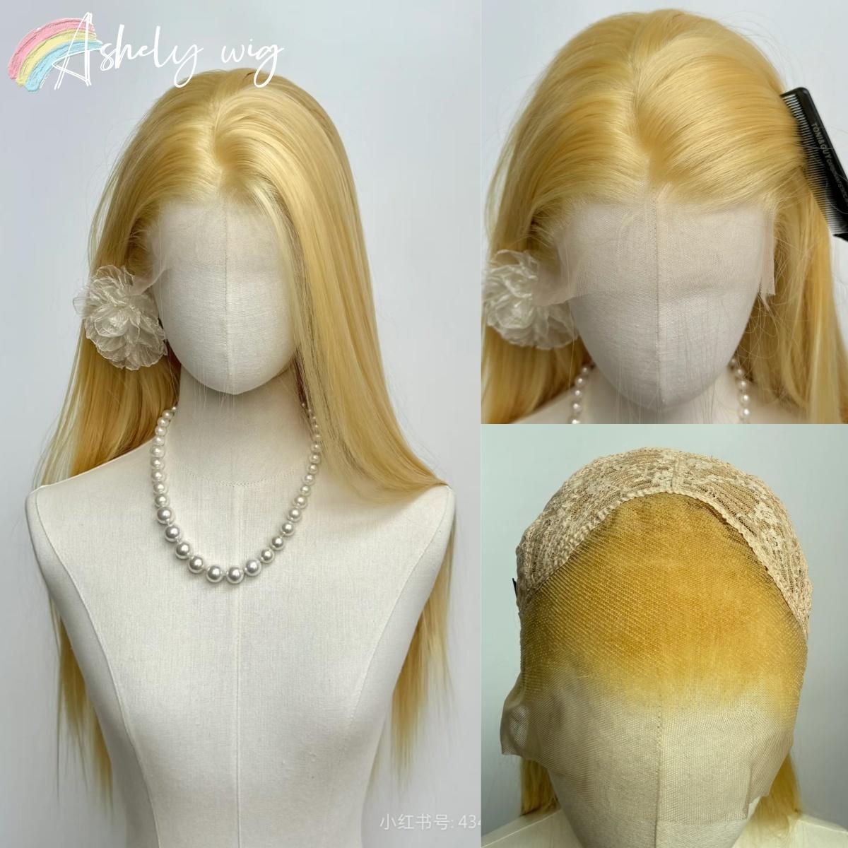 Ashely Yellow Wig 26inch 13x4 Lace Front Wig Long Straight Synthetic Lace Wigs High-temperature Resistant Fibers for Cosplay (GOLD,26inches&150%&1pc)
Ashely Yellow Wig 26inch 13x4 Lace Front Wig Long Straight Synthetic Lace Wigs High-temperature Resistant Fibers for Cosplay (GOLD,26inches&150%&1pc)