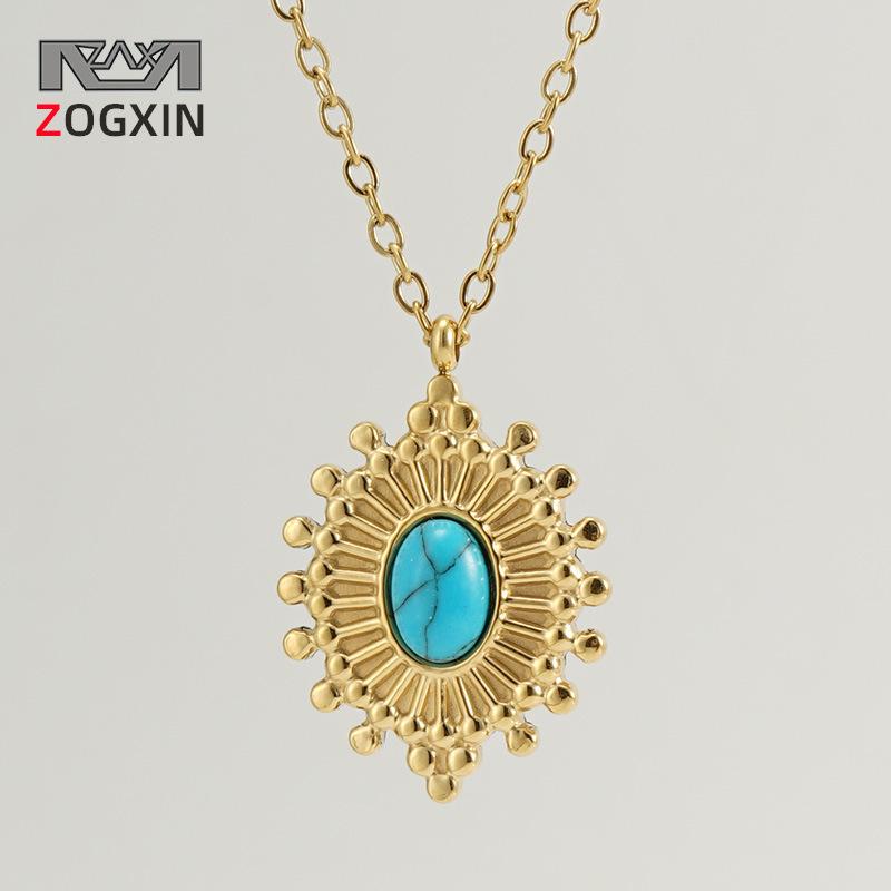 18K Gold Necklace with Blue Turquoise Inlay & Eye Pendant, Titanium Steel, Women s Jewelry in Stock 18K Gold Plated золотой
18K Gold Necklace with Blue Turquoise Inlay & Eye Pendant, Titanium Steel, Women s Jewelry in Stock 18K Gold Plated золотой