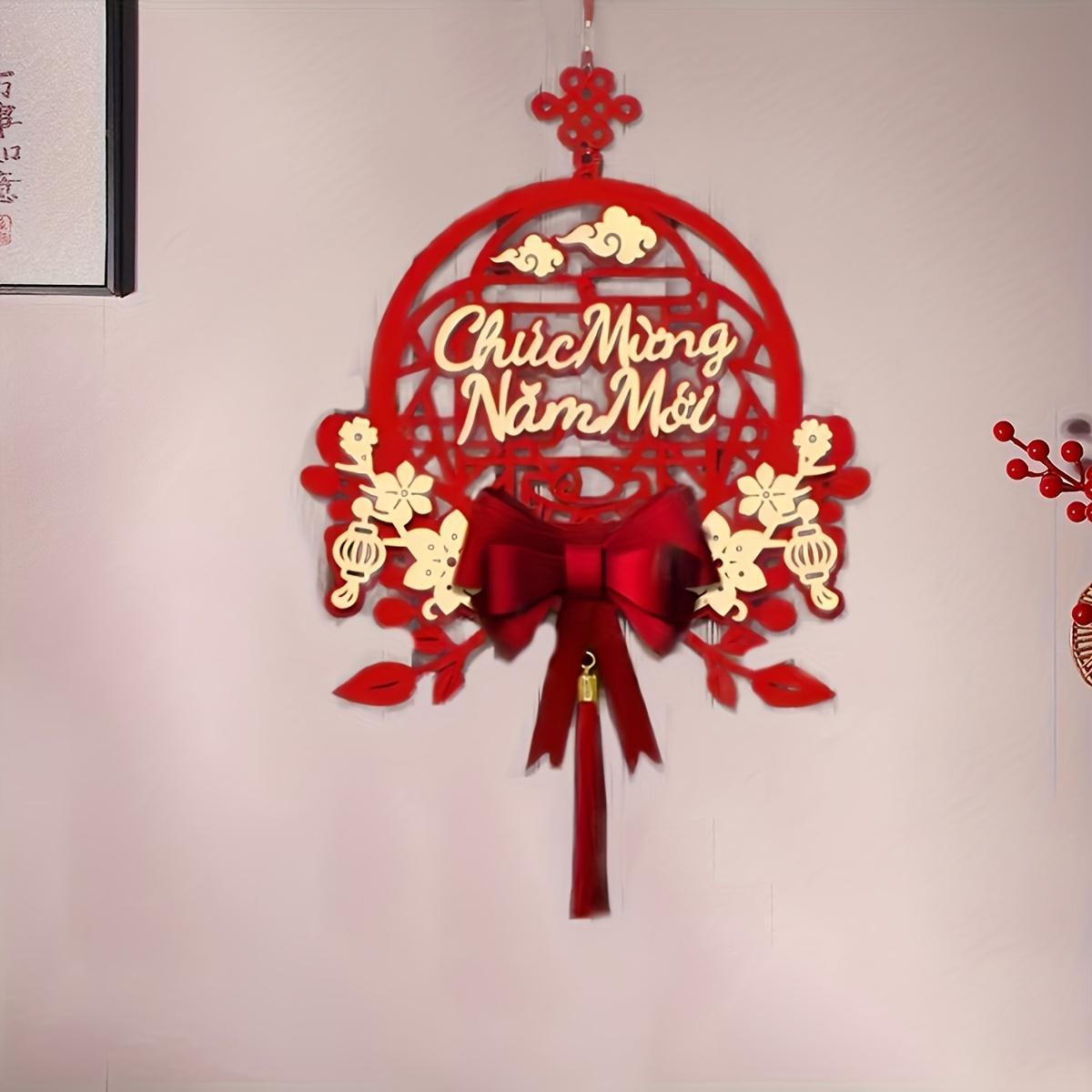 New Year Decorations, living room, doorway, New Year, housewarming felt bow pendant, no power supply required 1pc
New Year Decorations, living room, doorway, New Year, housewarming felt bow pendant, no power supply required 1pc