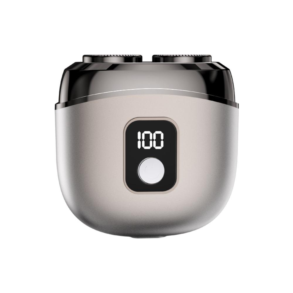 Мини-бритва с цифровым дисплеем, перезаряжаемая, портативная, дорожная бритва, подарок на День отца серый