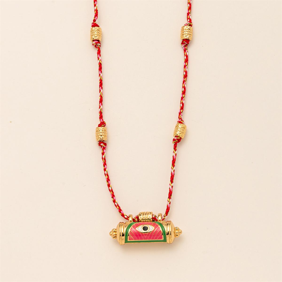 Devil s Eye Kaleidoscope Necklace Vintage Woven Rope Chain Eye Double sided Pendant Gold Plated Clavicle Chain
Devil s Eye Kaleidoscope Necklace Vintage Woven Rope Chain Eye Double sided Pendant Gold Plated Clavicle Chain