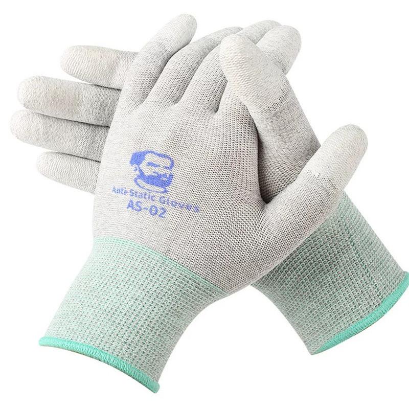 MECHANIC AS02 Anti-static Carbon Fiber Gloves PU Coating Layer Mobile Phone Electronic Parts Repair Protective Gloves L Size
MECHANIC AS02 Anti-static Carbon Fiber Gloves PU Coating Layer Mobile Phone Electronic Parts Repair Protective Gloves L Size