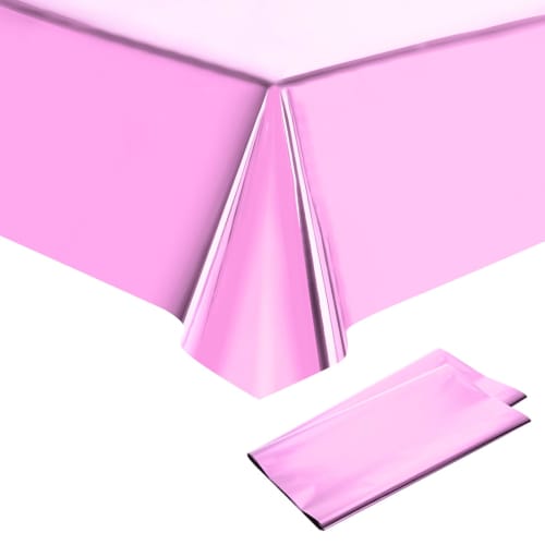 uxcell Disposable Plastic Tablecloths, Glossy Rectangular Table Covers for Birthdays, Weddings, and Parties, Pink, 137 x 274cm, Pack of 2
uxcell Disposable Plastic Tablecloths, Glossy Rectangular Table Covers for Birthdays, Weddings, and Parties, Pink, 137 x 274cm, Pack of 2