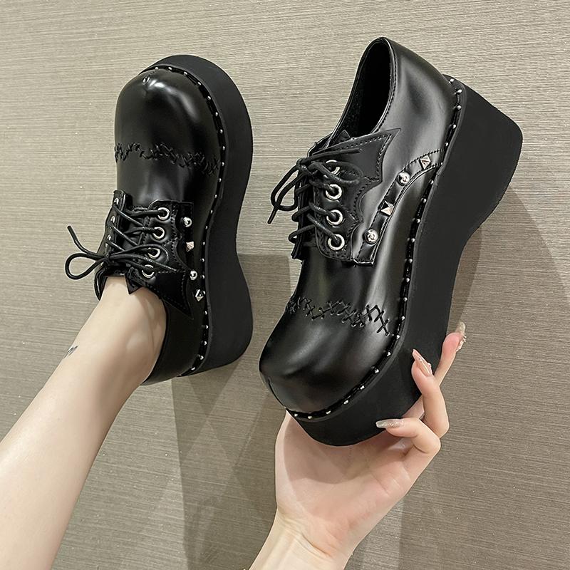 Туфли Y2K Rivet Punk Gothic Shoes для девочек, туфли Mary Janes на толстой платформе со шнуровкой, женские туфли в японском стиле на танкетке, туфли из искусственной кожи 35
Туфли Y2K Rivet Punk Gothic Shoes для девочек, туфли Mary Janes на толстой платформе со шнуровкой, женские туфли в японском стиле на танкетке, туфли из искусственной кожи 35