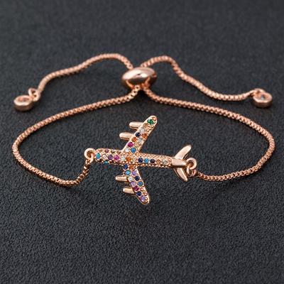 Nidin New Arrival Copper CZ Aircraft Chain Bracelet For Women Adjustable Charm Fly Plane Bangle Jewelry Party Wedding Trip Gift розового золота
Nidin New Arrival Copper CZ Aircraft Chain Bracelet For Women Adjustable Charm Fly Plane Bangle Jewelry Party Wedding Trip Gift розового золота