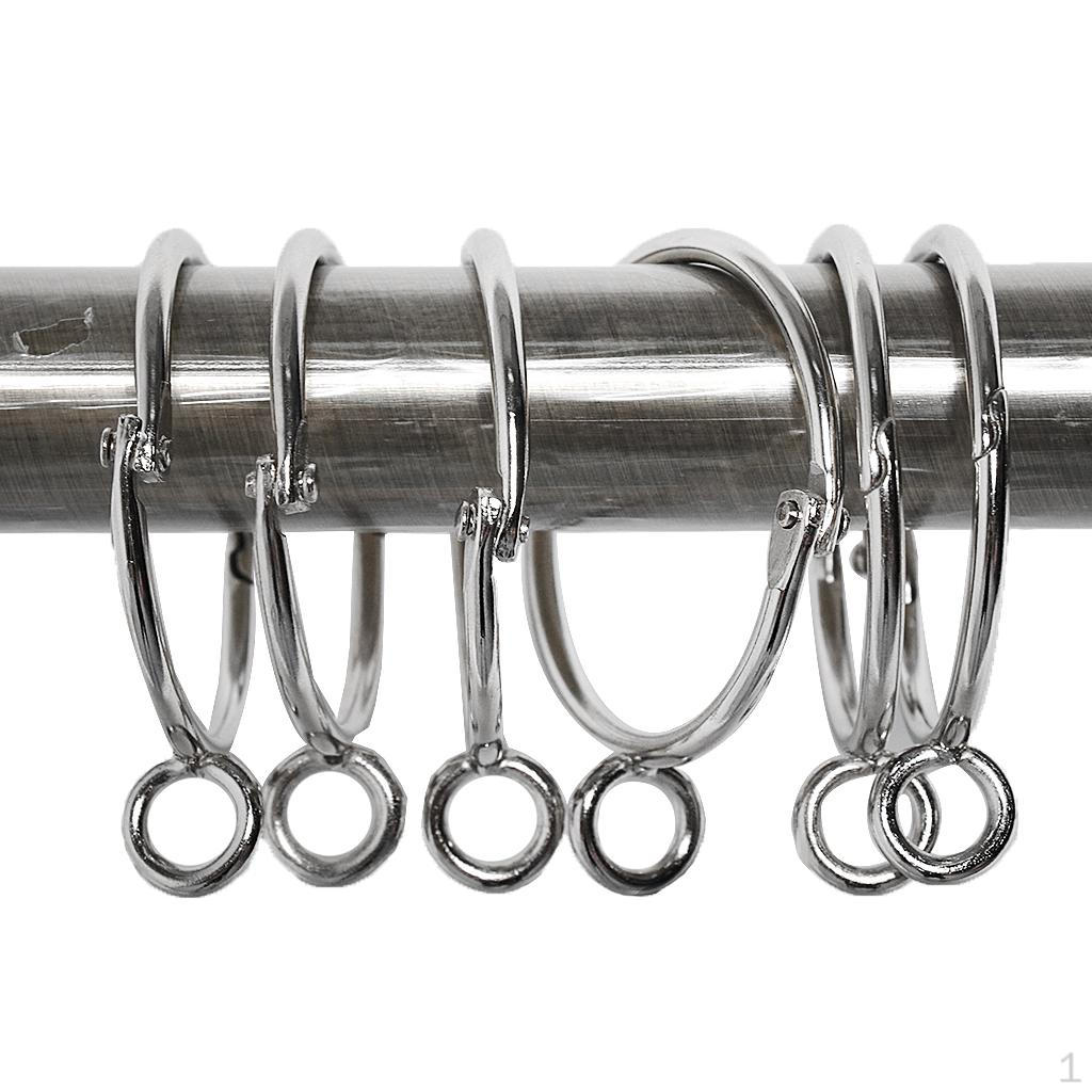 12 Pieces Rustproof Iron Curtain Drapery Rod Rings With Opening Design
12 Pieces Rustproof Iron Curtain Drapery Rod Rings With Opening Design