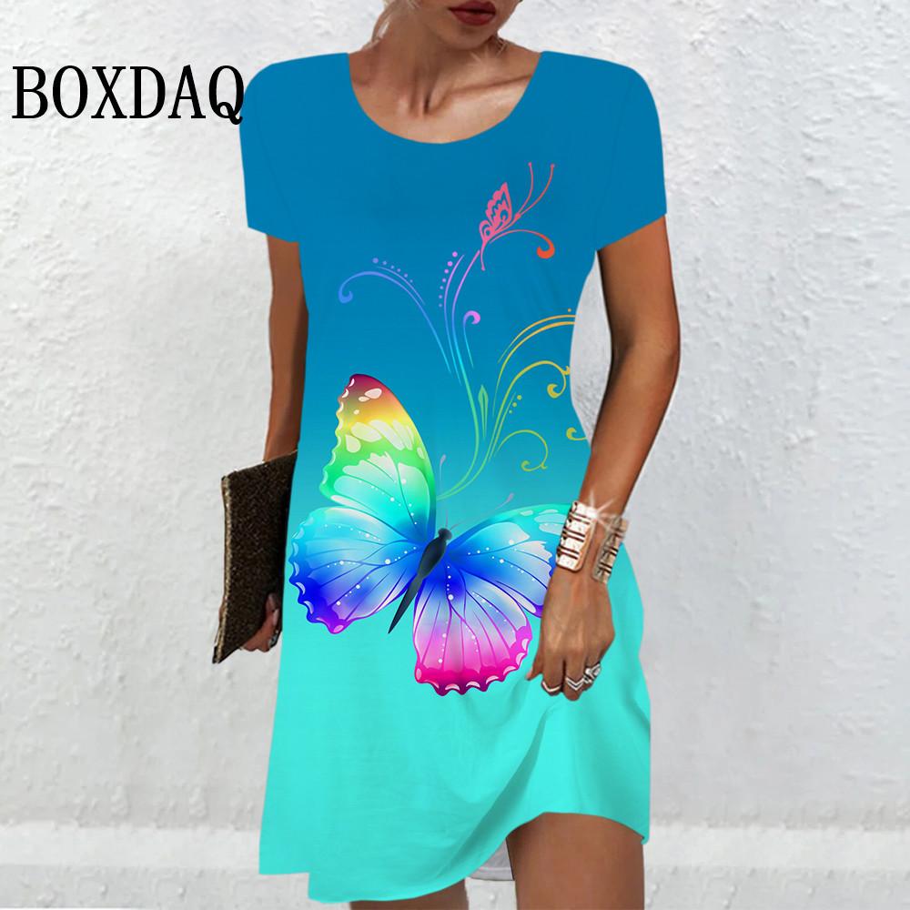 2026 Summer Women s 3d Printing Gradient Color Short-sleeved Mini Dress Elegant, Sweet and Cute Casual Loose Round Neck Dress 6XL
2026 Summer Women s 3d Printing Gradient Color Short-sleeved Mini Dress Elegant, Sweet and Cute Casual Loose Round Neck Dress 6XL