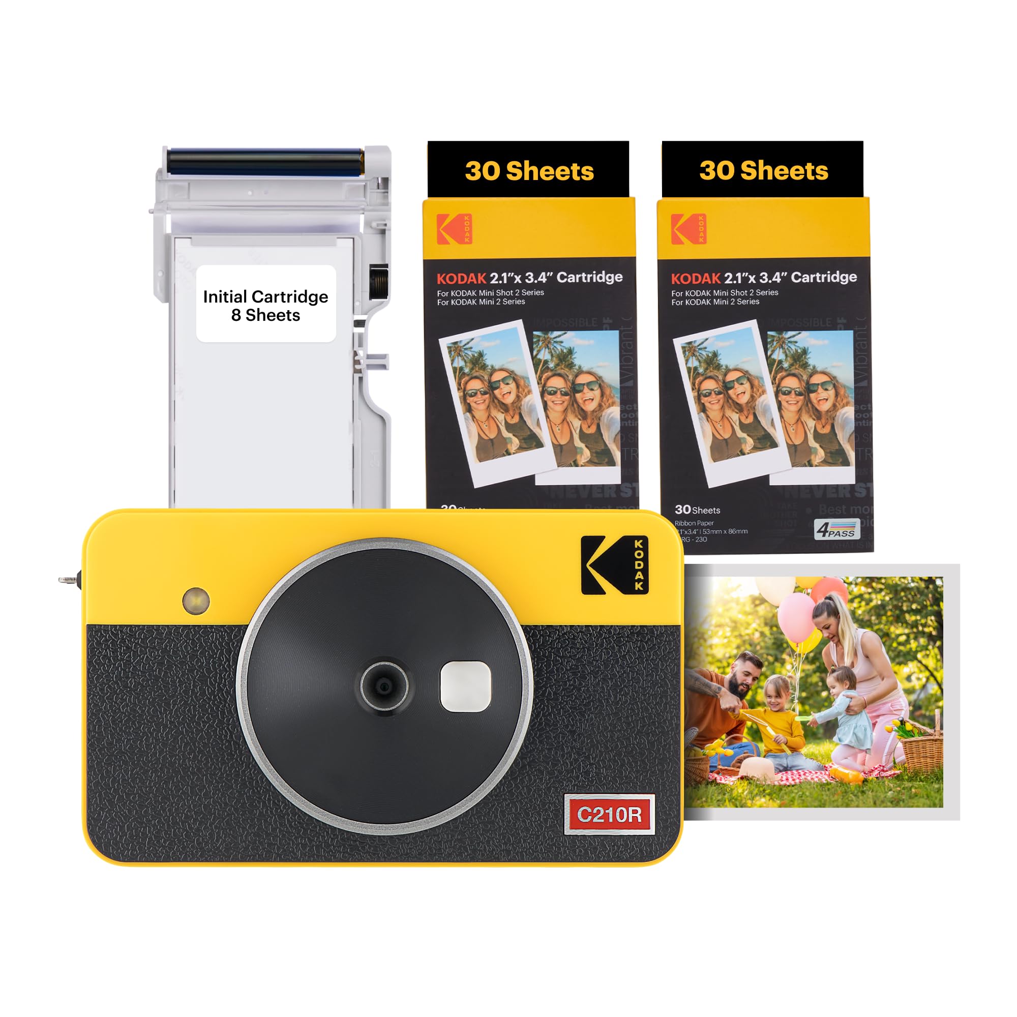 Kodak KODAK Mini Shot 2 Retro 4PASS Фотопринтер миттєвої камери 8 корпусів камер 60 аркушів жовтий 2-в-1 & (5,3х8,6 см) + + пучок, жовтий
Kodak KODAK Mini Shot 2 Retro 4PASS Фотопринтер миттєвої камери 8 корпусів камер 60 аркушів жовтий 2-в-1 & (5,3х8,6 см) + + пучок, жовтий