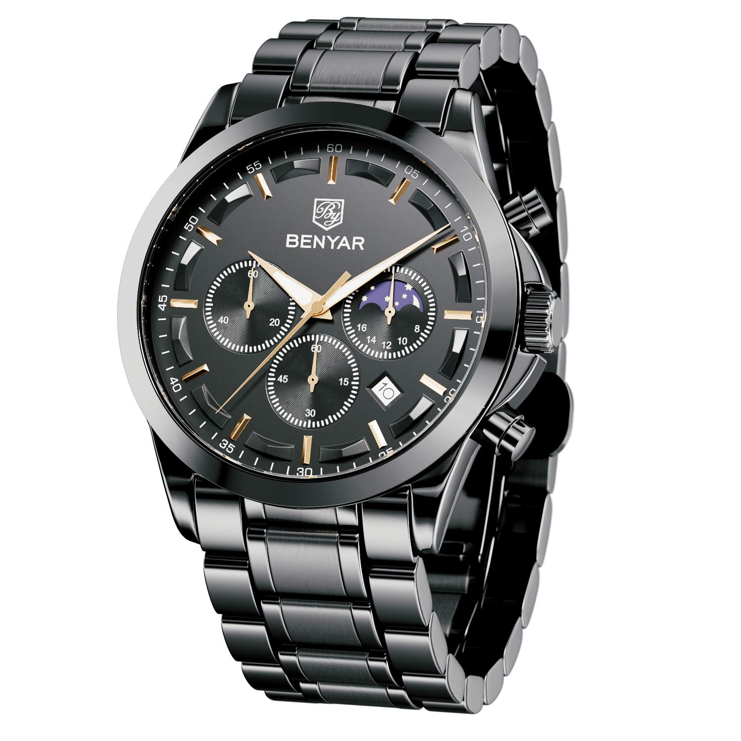 Мужские часы BENYAR, японский кварц, нержавеющая сталь, кожаный ремешок, деловые повседневные спортивные часы, водонепроницаемые, дата, хронограф в комплекте
Мужские часы BENYAR, японский кварц, нержавеющая сталь, кожаный ремешок, деловые повседневные спортивные часы, водонепроницаемые, дата, хронограф в комплекте