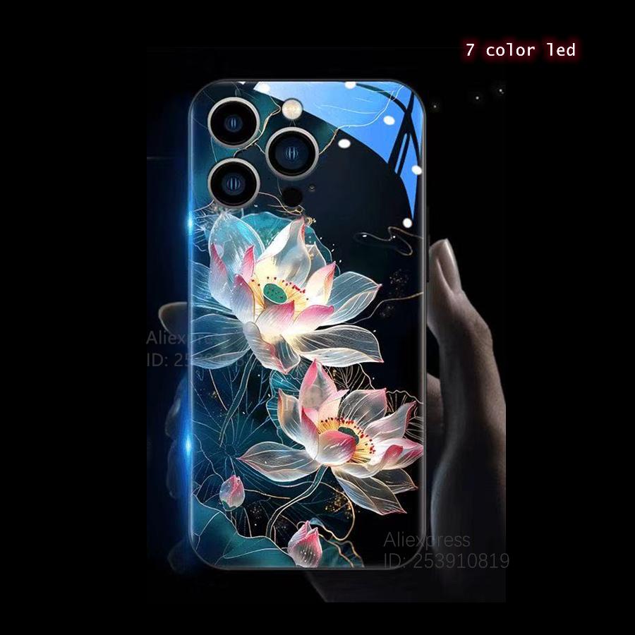 Colorful Lucky Lotus Flash Flower Phone Case For iPhone 13 Case 16 Pro Max 16e 15 11 14 13 12 XR LED Shine Carcasa Glass Cover iPhone 12
Colorful Lucky Lotus Flash Flower Phone Case For iPhone 13 Case 16 Pro Max 16e 15 11 14 13 12 XR LED Shine Carcasa Glass Cover iPhone 12