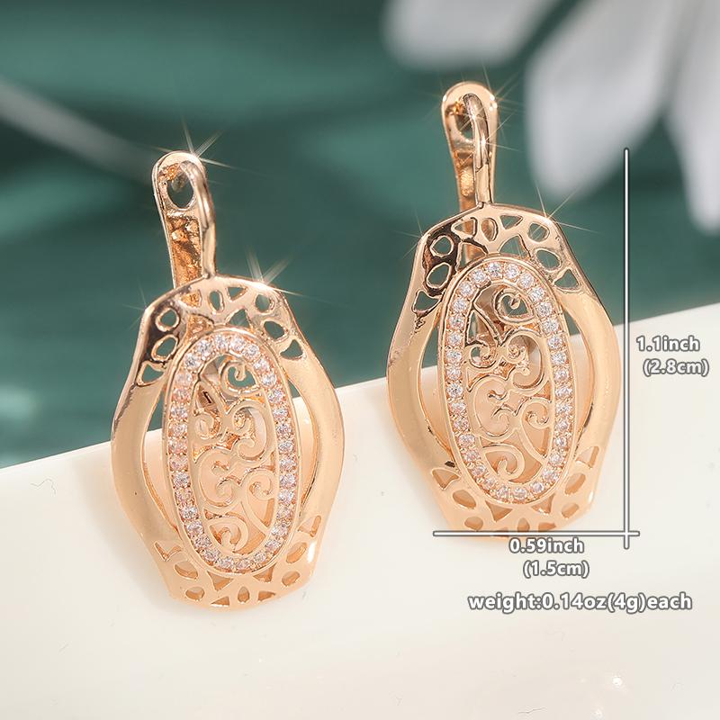 Exquisite Gold Color White CZ Dangle Women s Earrings Geometric Carving Pattern Party Daily Wear
Exquisite Gold Color White CZ Dangle Women s Earrings Geometric Carving Pattern Party Daily Wear