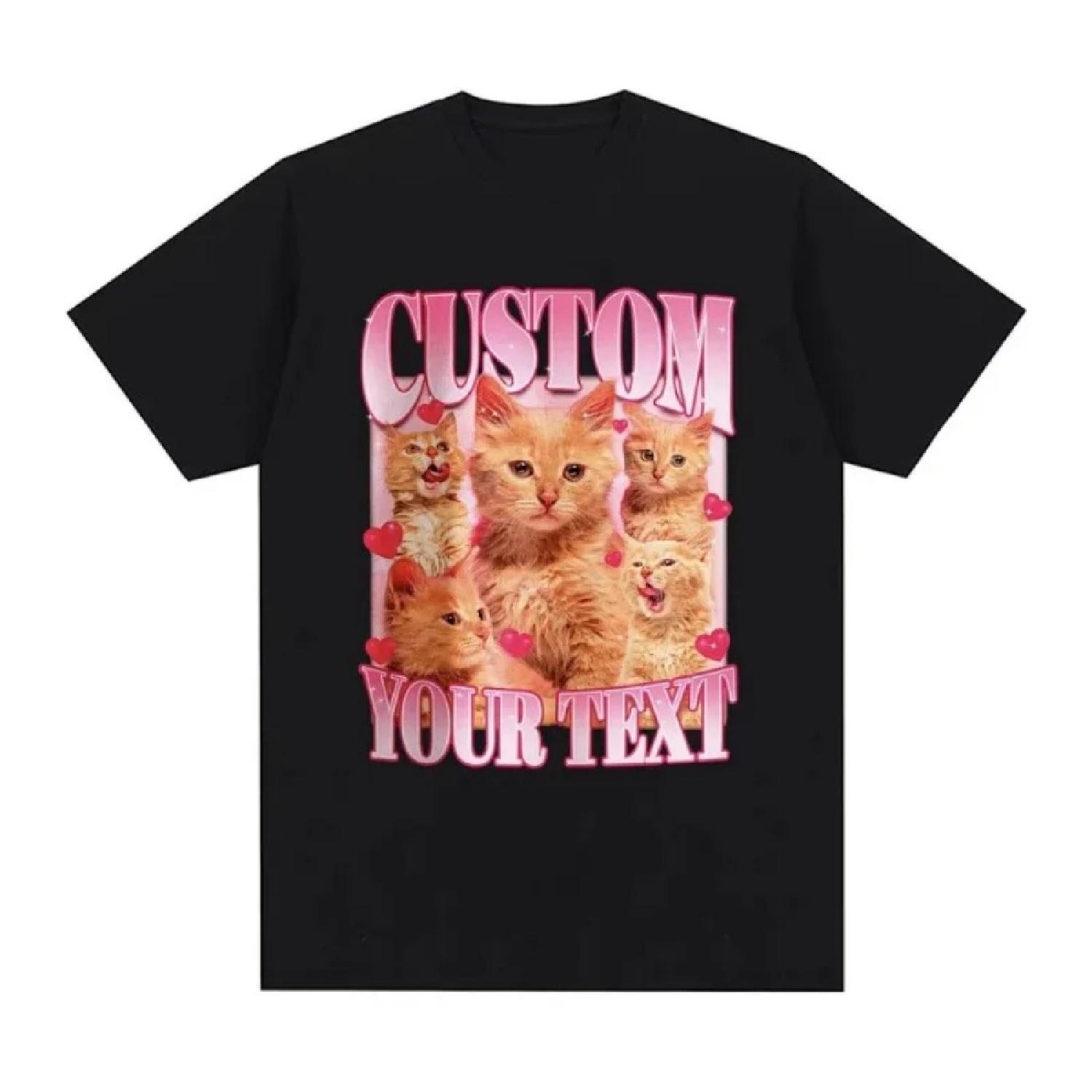 Custom Your Text Graphic T Shirts Cat Lovers Gift T-shirts Men Women Cotton Casual Harajuku Short Sleeve T-shirt Streetwear Tops XXXXXL чорний
Custom Your Text Graphic T Shirts Cat Lovers Gift T-shirts Men Women Cotton Casual Harajuku Short Sleeve T-shirt Streetwear Tops XXXXXL чорний