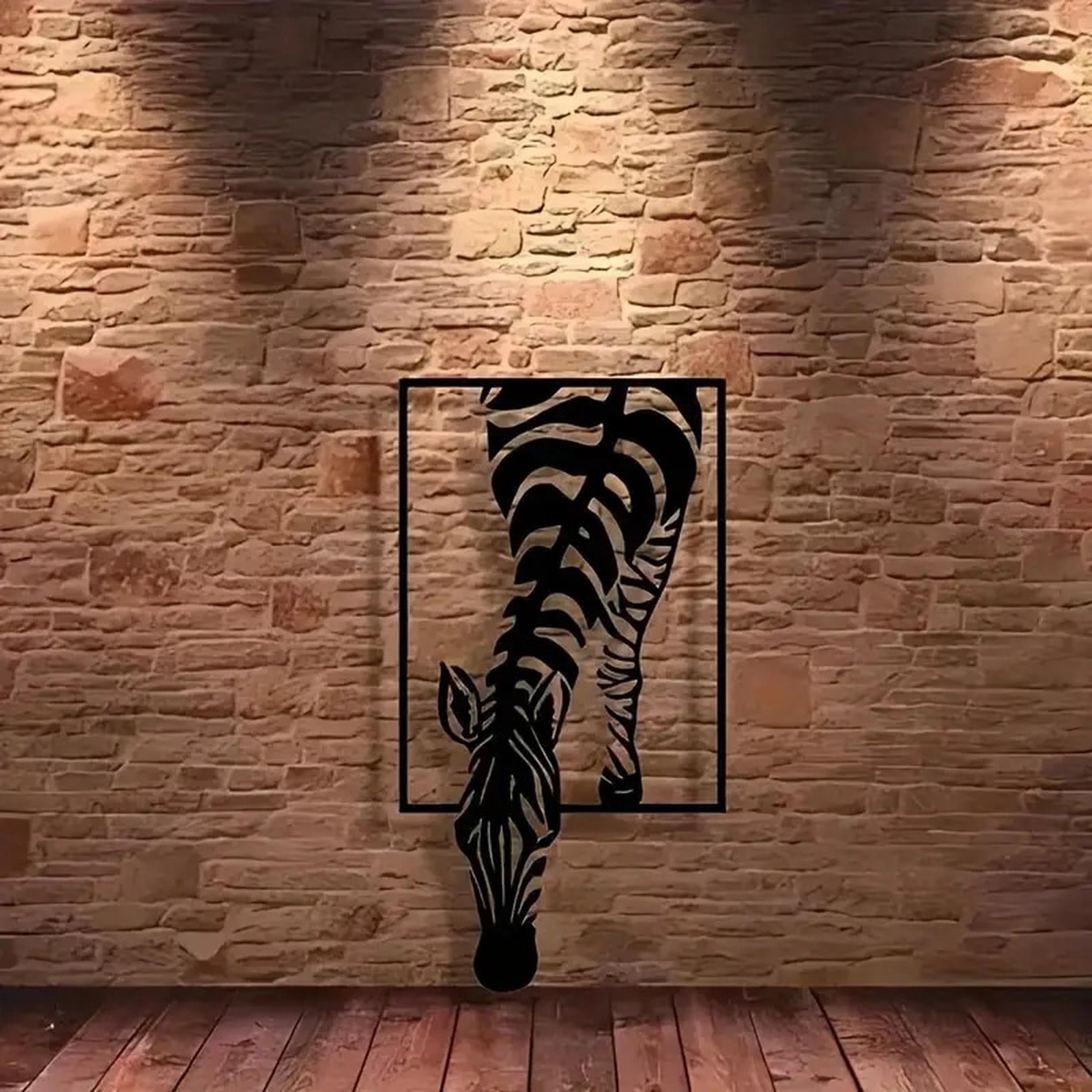 Decorative Metal Wall Art Zebra Design Minimalist Modern Iron Sculpture Geometric Wall Hanging for Living Room Bedroom Office Wall Decoration one size чорний
Decorative Metal Wall Art Zebra Design Minimalist Modern Iron Sculpture Geometric Wall Hanging for Living Room Bedroom Office Wall Decoration one size чорний