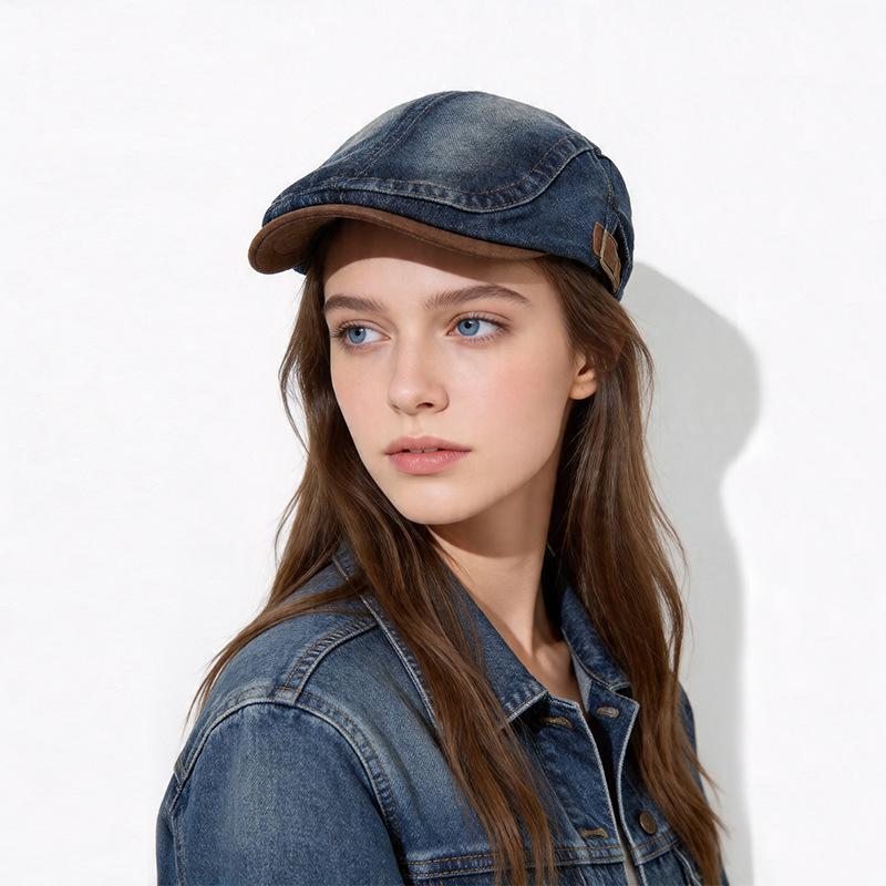 Women s Wide Brim Washable Denim Beret, Korean Style Hat for Large Head Size - Face Slimming Design, Unisex Newsboy Cap for Autumn 57cm темно-синього кольору
Women s Wide Brim Washable Denim Beret, Korean Style Hat for Large Head Size - Face Slimming Design, Unisex Newsboy Cap for Autumn 57cm темно-синього кольору