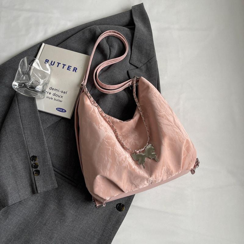 Trendy Large Capacity Backpack 2024 Summer New Simple Casual Shoulder Bag Fashionable Tote Bag Black Beige Blue Silver Pink Without Keychain рожевий
Trendy Large Capacity Backpack 2024 Summer New Simple Casual Shoulder Bag Fashionable Tote Bag Black Beige Blue Silver Pink Without Keychain рожевий