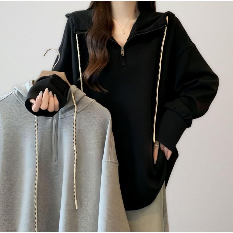 Women s Fleece-Lined Thick Hooded Sweatshirt: Autumn/Winter Warm, Half-Zip, Loose Fit, Regular Shoulder, Long Sleeve M (Recommended for 90-110 jin) серый
Women s Fleece-Lined Thick Hooded Sweatshirt: Autumn/Winter Warm, Half-Zip, Loose Fit, Regular Shoulder, Long Sleeve M (Recommended for 90-110 jin) серый