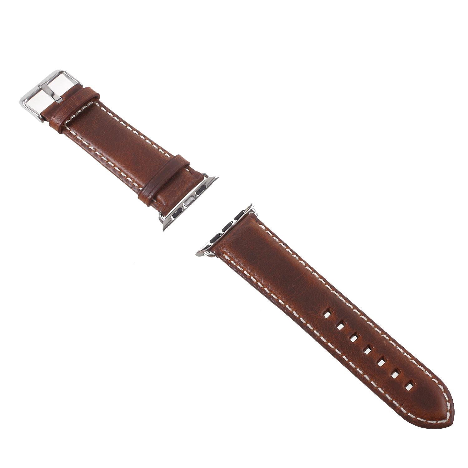 Vintage Oil Wax Genuine Leather Replacement Watchband for Apple Watch Series 10 42mm/9 8 7 41mm/SE (2023) SE (2022) SE 6 5 4 40mm/3 2 1 38mm Brown
Vintage Oil Wax Genuine Leather Replacement Watchband for Apple Watch Series 10 42mm/9 8 7 41mm/SE (2023) SE (2022) SE 6 5 4 40mm/3 2 1 38mm Brown