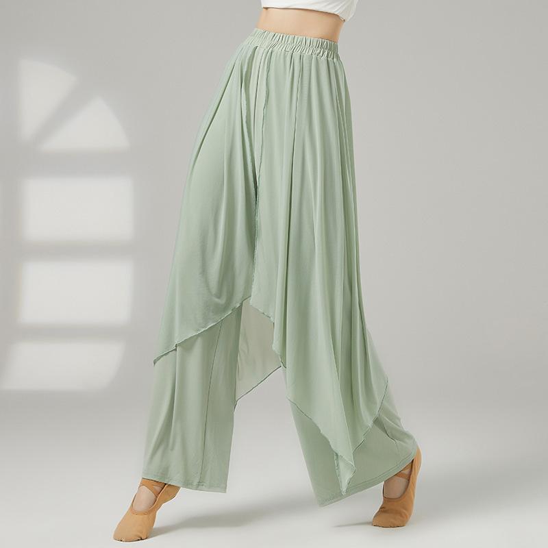 Wide Leg Modern Dance Pant for Women Double Layers Folk Dance Trousers Soft Mesh Belly Dance Costume Clothing XS зелений
Wide Leg Modern Dance Pant for Women Double Layers Folk Dance Trousers Soft Mesh Belly Dance Costume Clothing XS зелений