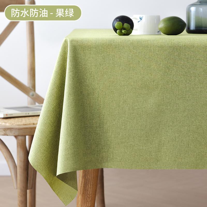 Тканевая хлопковая и льняная скатерть водонепроницаемая и маслостойкая однотонная прямоугольная однотонная скатерть идеально подходит для домашней вечеринки 60*120cm