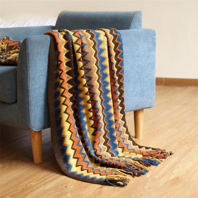 Retro Bohemian Knitted Striped Blanket Soft Plaid Blanket Sofa Decorative Throw Blankets with Tassel Blankets for Bed Bedspread 127x152cm разноцветный
Retro Bohemian Knitted Striped Blanket Soft Plaid Blanket Sofa Decorative Throw Blankets with Tassel Blankets for Bed Bedspread 127x152cm разноцветный