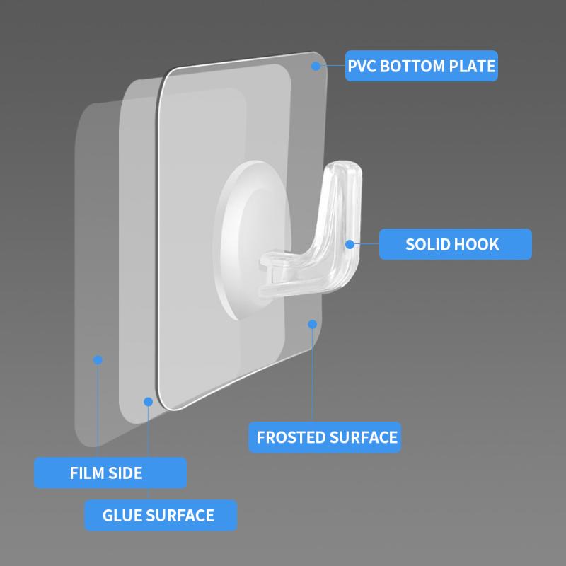 5/10/20Pcs Self-adhesive hook Transparent door wall hook child heavy load rack Kitchen bathroom towel key rack Sticky hook
5/10/20Pcs Self-adhesive hook Transparent door wall hook child heavy load rack Kitchen bathroom towel key rack Sticky hook
