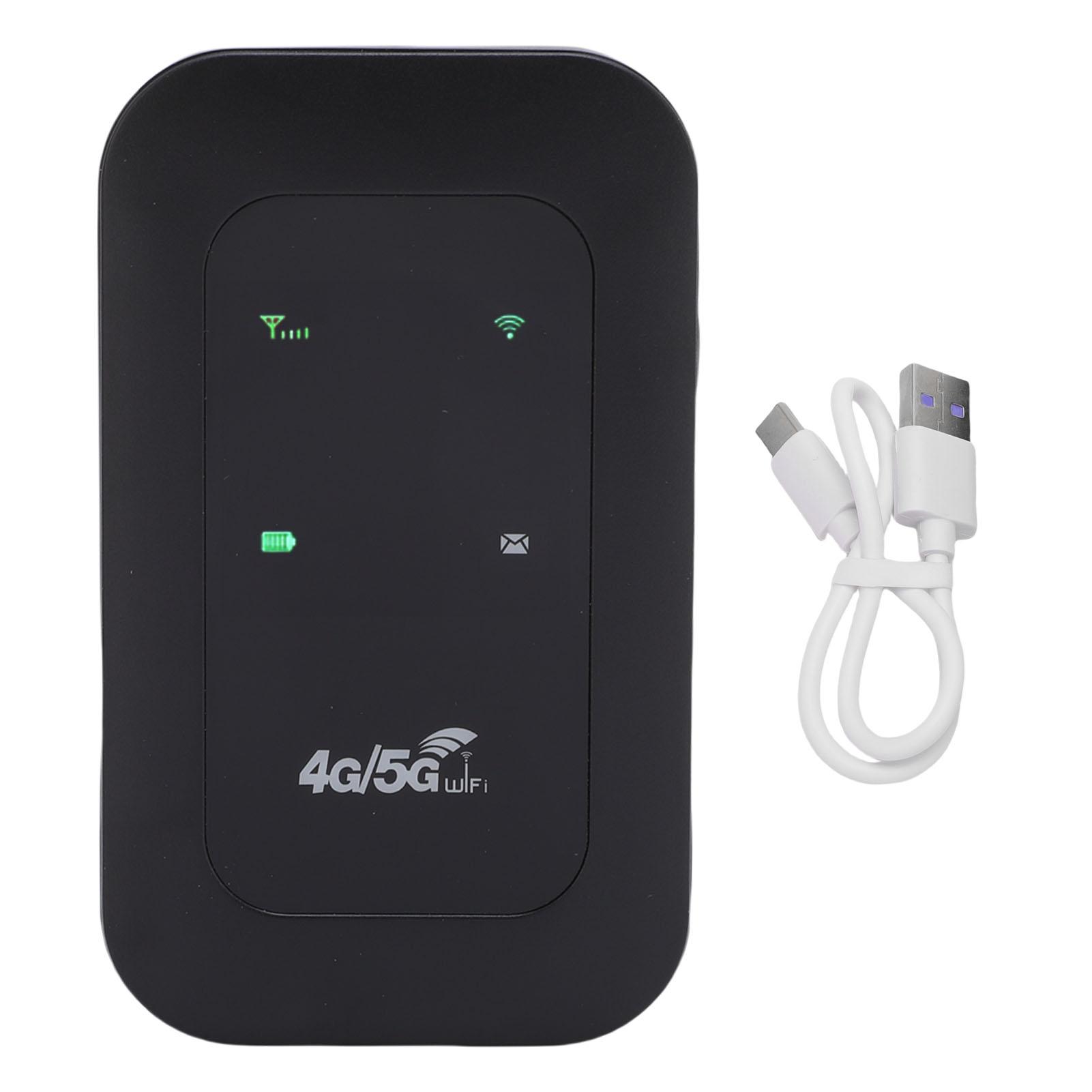 New Mobile WiFi Router Mobile 4G 5G Router 2100mAh Battery Portable Supports 10 Connected Devices 300Mbps High Speed for Camping Black
New Mobile WiFi Router Mobile 4G 5G Router 2100mAh Battery Portable Supports 10 Connected Devices 300Mbps High Speed for Camping Black