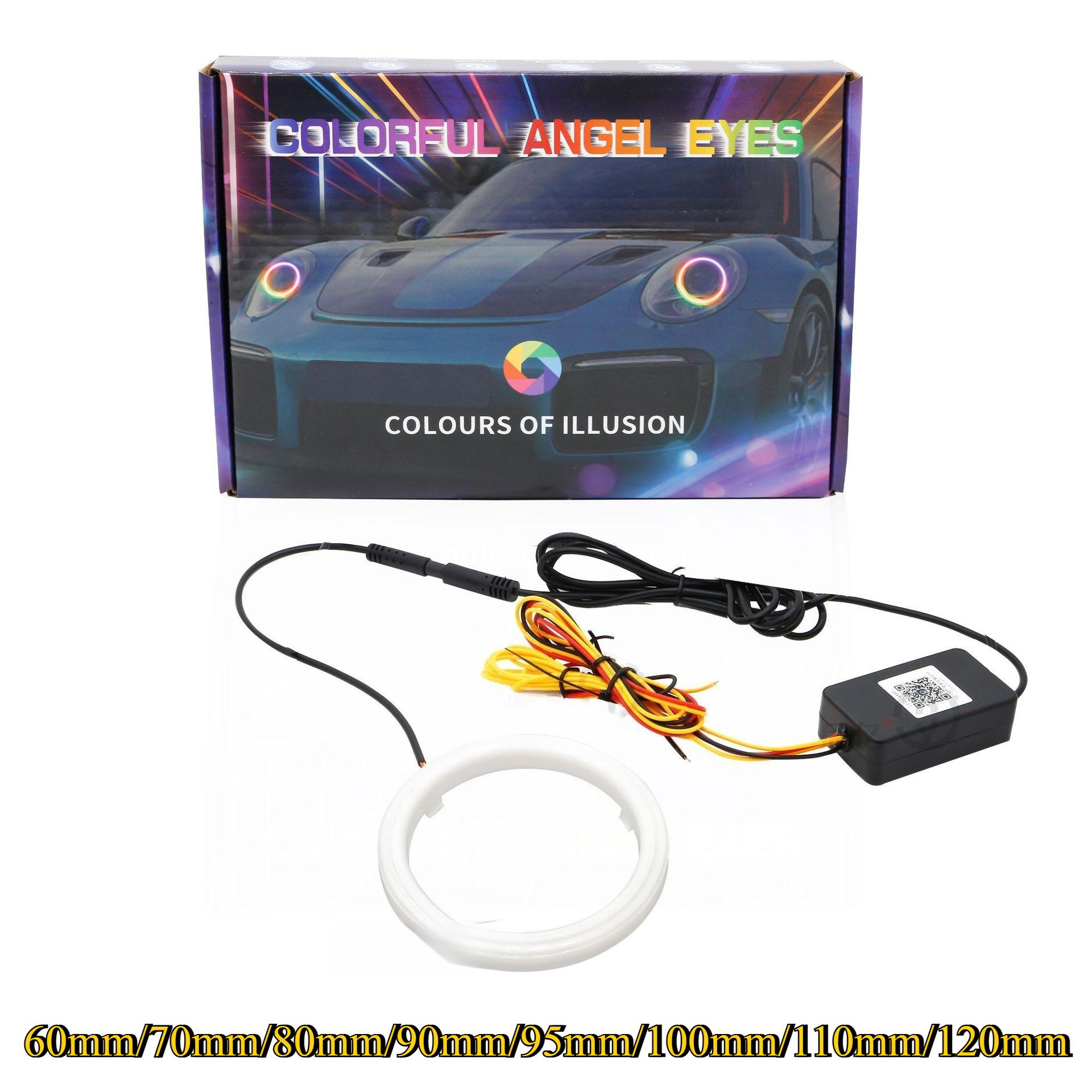 RGB Angel Eyes Halo Rings Lights with Turn Signal Lights APP Bluetooth LED Motorcycle Retrofit DRL Car Headlight 12V 24V 1 in 1-60mm
RGB Angel Eyes Halo Rings Lights with Turn Signal Lights APP Bluetooth LED Motorcycle Retrofit DRL Car Headlight 12V 24V 1 in 1-60mm