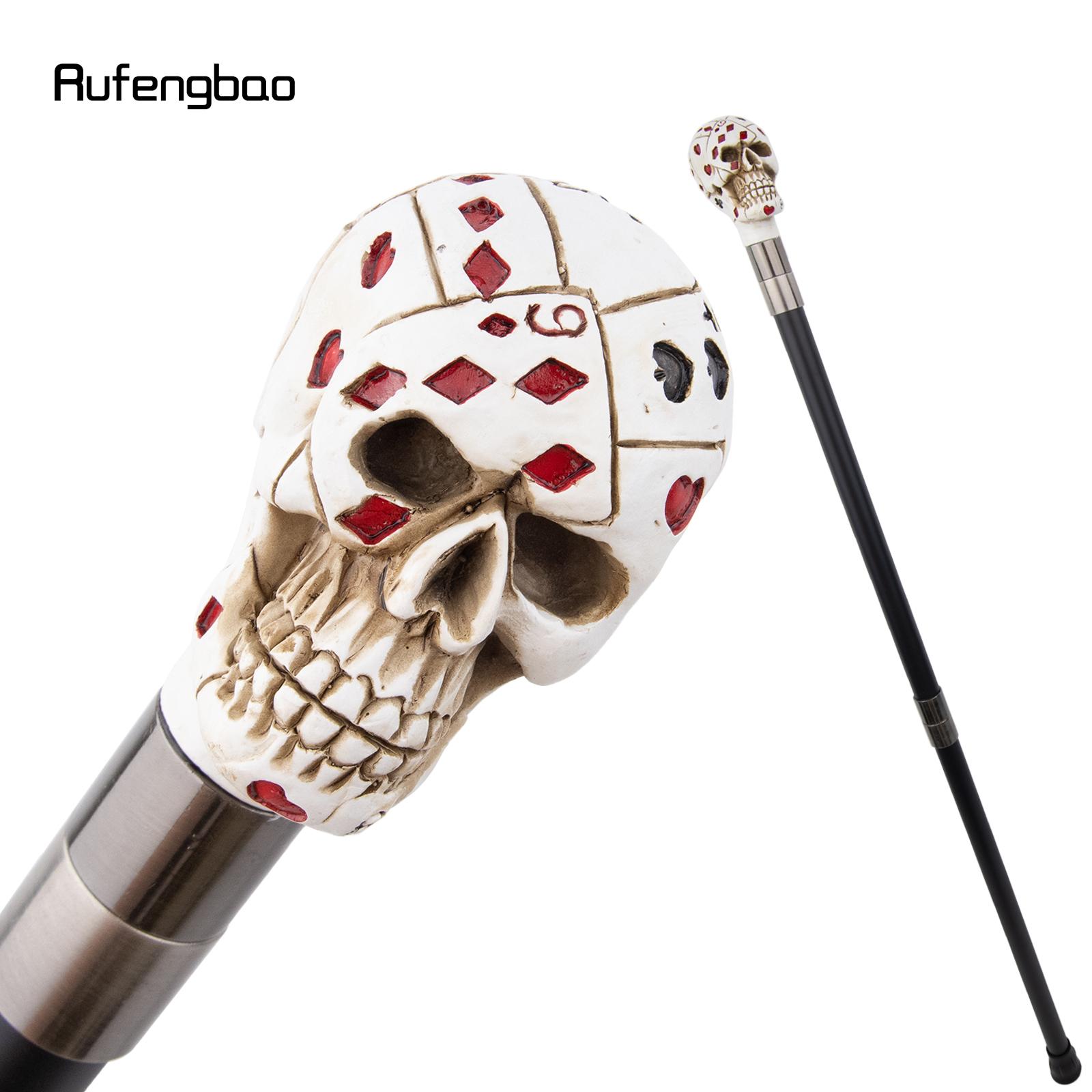 White Resin Skull Poker Head Walking Cane Fashion Decorative Steel Stick Gentleman Elegant Cosplay Cane Knob Crosier 94cm
White Resin Skull Poker Head Walking Cane Fashion Decorative Steel Stick Gentleman Elegant Cosplay Cane Knob Crosier 94cm