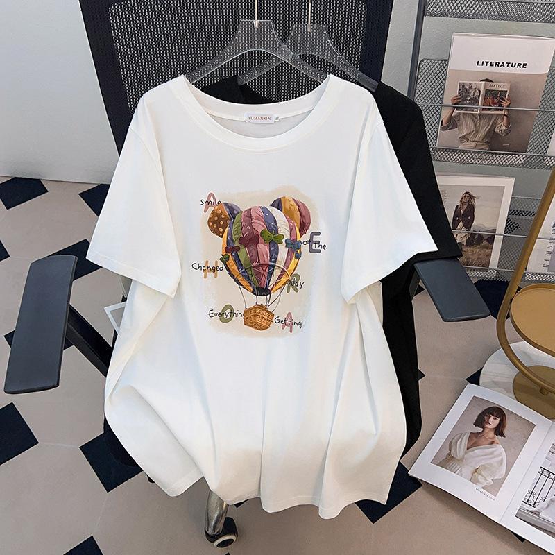 Plus Size Slimming Round Neck Short-Sleeve Mid-Length T-Shirt for Women (200/300/350 jin) 2XL білий
Plus Size Slimming Round Neck Short-Sleeve Mid-Length T-Shirt for Women (200/300/350 jin) 2XL білий