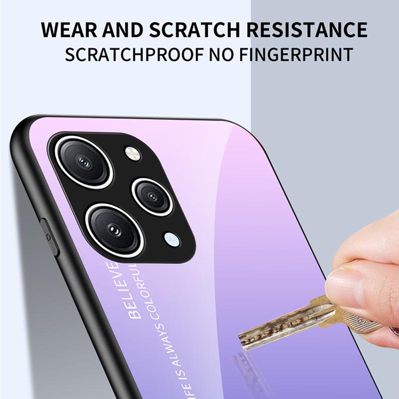 For Xiaomi Redmi 12 4G Gradient Tempered Glass Case PC+TPU Scratch-Resistant Phone Cover Gradient Rose
For Xiaomi Redmi 12 4G Gradient Tempered Glass Case PC+TPU Scratch-Resistant Phone Cover Gradient Rose