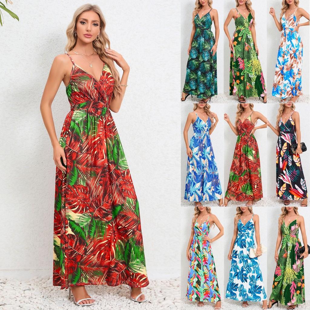 Women Fashion Casual Elegant Sleeveless Suspender Strap Floral Flowers Print Party Maxi Long Dress
Women Fashion Casual Elegant Sleeveless Suspender Strap Floral Flowers Print Party Maxi Long Dress