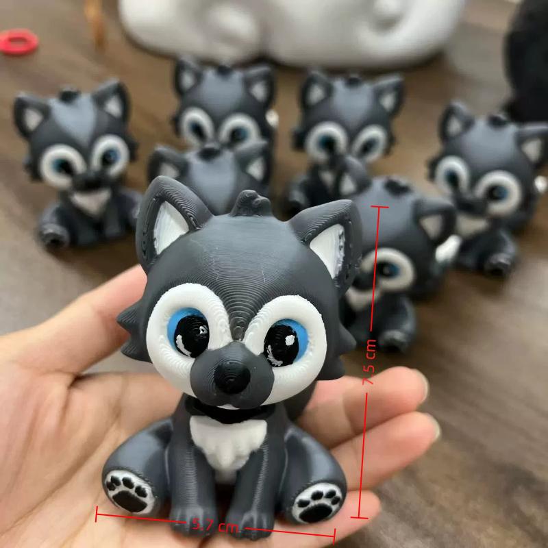 3D-Printed Retro Wolf Doll With Moving Head Spring-Activated Desk Decor сірий колір
3D-Printed Retro Wolf Doll With Moving Head Spring-Activated Desk Decor сірий колір