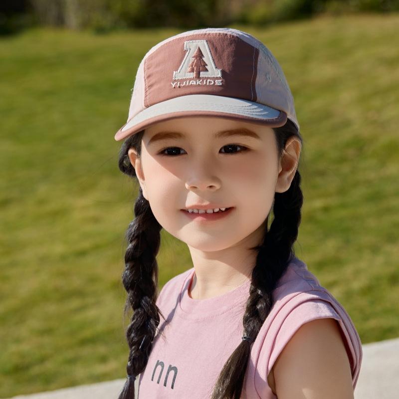 Японская детская бейсболка Быстросохнущая Модная бейсболка Весна и Осень Детская Уличная Шляпа от Солнца Универсальная Трендовая (50-53cm)